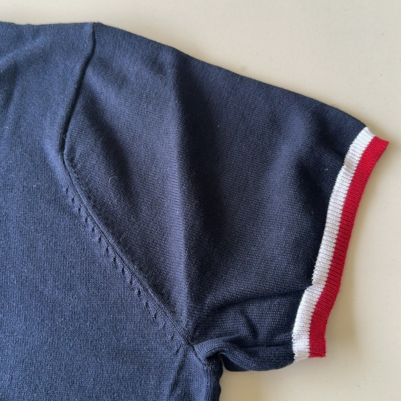 Norton McNaughton Navy and Red Blouse - Picture 4 of 6